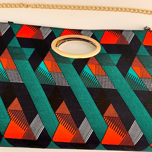 🌹African Print Handmade Purse Bag With Chain/African Print Handbag/Women Handbag - Picture 2 of 11